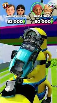 Andrey and Wednesday Rank 7 vs Grandpa and Grandma Rank 7777 in BeamNG Drive