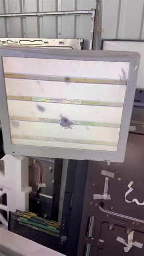 LED panel shot on side 🙃 #ledpanelrepair #laser #smarttv
