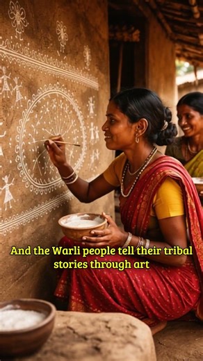 “How Warli Painting Tells Stories Without Words 🤯#shorts