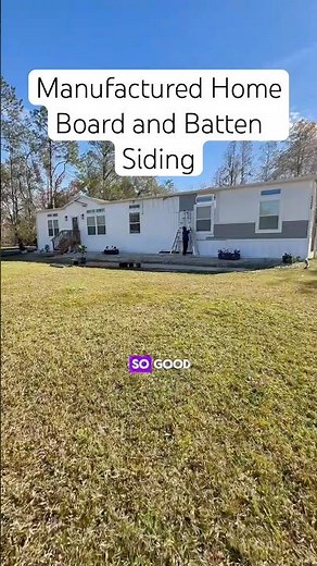 Manufactured Home Board and Batten Siding #manufacturedhome #florida #affordableliving #homeproject