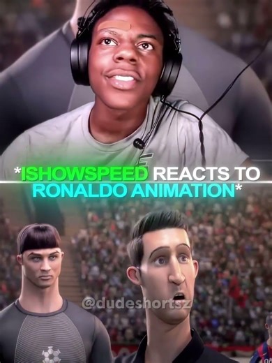 iShowSpeed Reacts Ronaldo vs Messi Animation #ishowspeed #respect