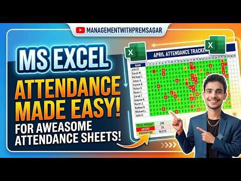Attendance Sheet using Conditional Formatting