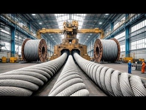 How Giant Steel Cables Are Made in a Massive Factory | Over 10,000 Feet Long (Full Process)