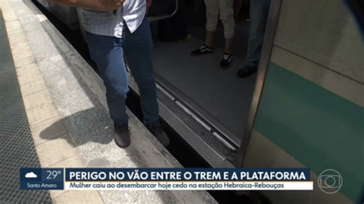 Passageira cai no vão entre o trem e a plataforma na estação de trem Hebraica-Rebouças