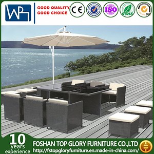 [Hot Item] Wicker Furniture Outdoor Garden Dining Set with Table and Chairs (TG-1637)