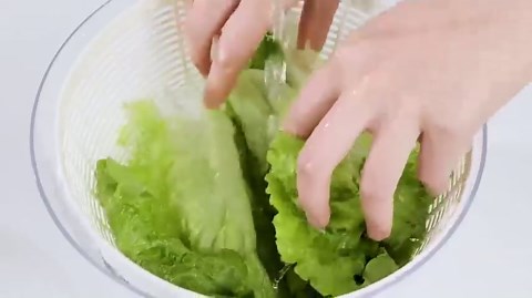 Electric Round Salad Spinner 4Qt – Hands-Free Drying with Large Capacity, Stable Balanced Spinning for Crisp Greens