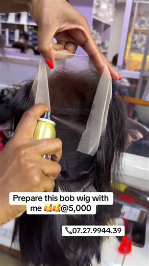 Doesn’t need glue to install #frontalbobwig #humanhairkenya #rosemarthair