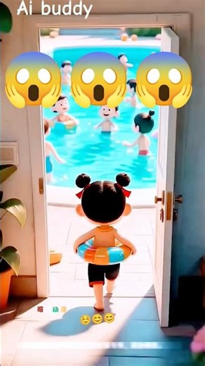 #ai #funny #trending #viral #cute#cartoon#girl #water #swing