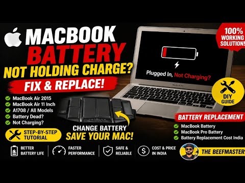 Macbook battery change kaise karen,battery not holding charge, battery replacement