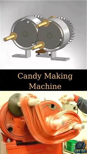 Industrial Candy Making Machine – 3D vs Real Footage 🍬 #shorts #machine