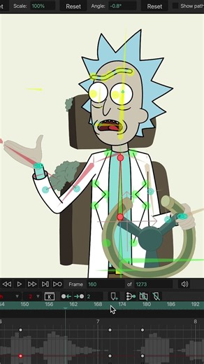 Rick and Morty in Space - Scene Animation in Moho Pro