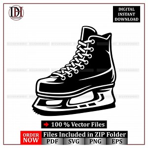 Ice Skate Vector Icon SVG : Hockey Winter Sports Illustration (digital Download) - Etsy Canada