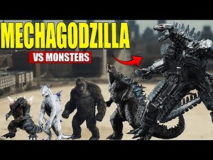 Mechagodzilla vs Giant Monsters | 3D Monster Size Comparison