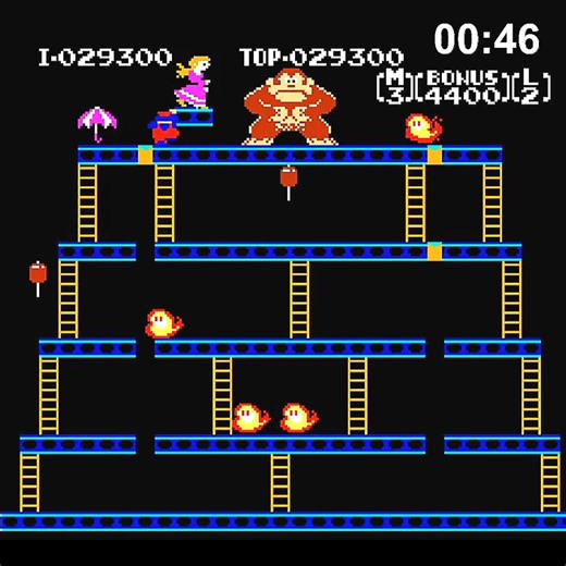 64K views · 1.1K reactions | World Record  Donkey Kong Speed Run #nostalgia #gaming #game #retrogaming | PAC EDITS | Facebook
