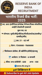 RBI new vacancy 2025 | Today's Govt Job Update | Apply Online Now #DailyJobShort