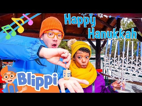 Dreidel Dreidel Dreidel Hanukkah Song! | Blippi and Meekah Holiday Nursery Rhymes for the Family