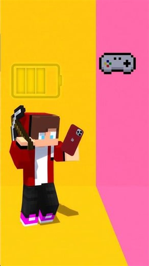 JJ Day Routine with Sister #minecraft #maizen #shorts