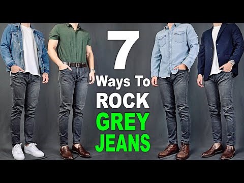 7 Ways To ROCK Grey Jeans | Men’s Outfit Ideas