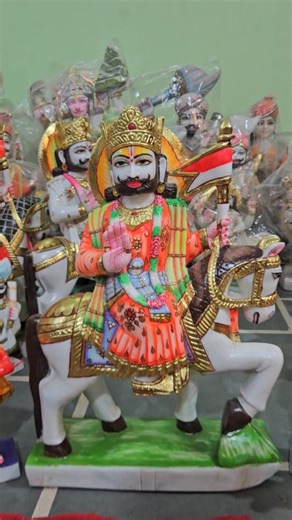 Shree Ramdev Murti and Musicals on Instagram: "Jai Babari! 🙏✨ Makrana Marble se nirmit Baba Ramdev ji ka sampoorna parivaar. 📏 Details: ​Baba Ramdev Ji (27") ​Harji Bhati (15") ​Dali Bai (15") ​Sugna Bai & Bhanja (12") ​Pure Makrana Marble Pagliya ​Aapke ghar ke mandir ki shobha badhane ke liye sabse uttam aur pavitra moortiyan. 🚩 ​📍 Hamare yahan har size ki moortiyan taiyaar ki jati hain. DM for Orders or Inquiry! 📩 ​#BabaRamdevJi #Ramdevra #MakranaMarble #MurtiArt #Rajasthan JaiBabari Han