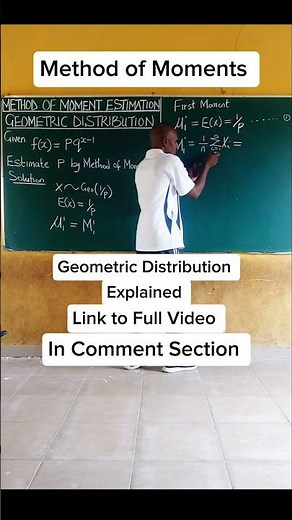 Method of Moments: Geometric Distribution #methodofmoments @content-academy