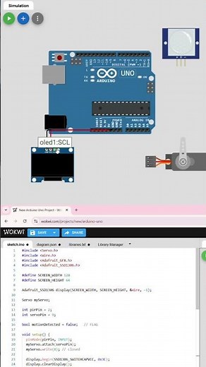 auto door open close 🔥 #arduino #arduinoproject #electronic #project #coding #programming #shorts