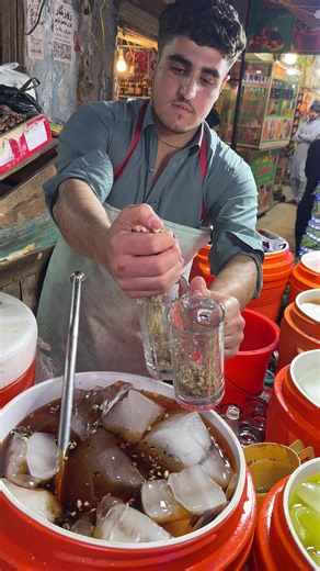 Refreshing Jaggery Drink with Icy Chunks