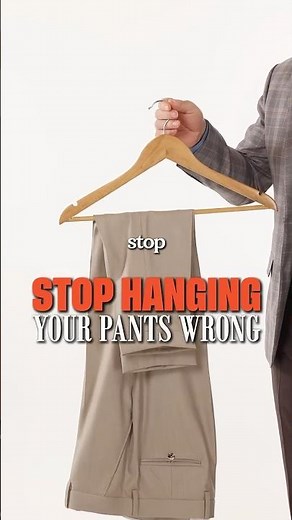How to hang your suit pants the right way.
