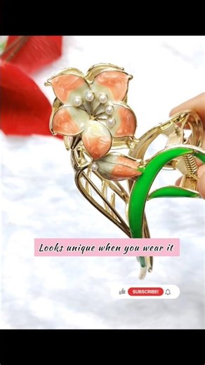 Elegant Floral Hair Clip 🌸✨ Trendy #HairAccessory #trending #viral