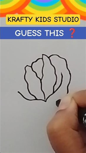 Guess 🤔 This Drawing ❓ | Easy Cabbage 🥬 Drawing For Kids #shorts #drawing #vegetables
