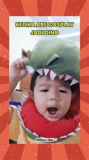 ABE'S CUTE BEHAVIOR COSPLAYING AS A DINO 🥰 #abeabeabe #abecekut #abedaily #cutebaby #cutechild #s...
