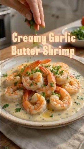 Make This Creamy Garlic Butter Shrimp Tonight! #CreamyGarlicShrimp #GarlicButterShrimp #easyrecipes