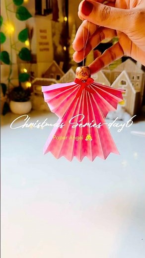 Christmas Craft Series🎄– Day 6 | DIY Paper Angel | Easy Paper Angel Ornament #christmascrafts #diy
