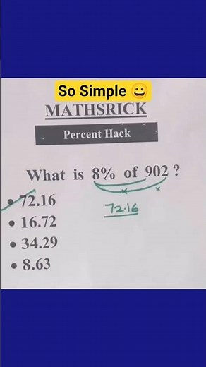 So Simple 😂Percentage trick maths short cut | ssc cgl quantitative aptitude | mixture and Alligation