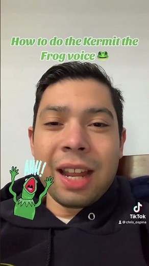 Kermit the Frog voice tutorial #muppets #kermitthefrog #sesamestreet #impression