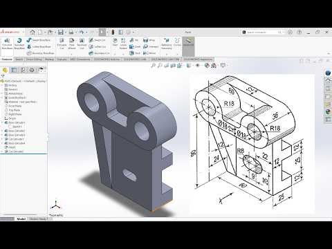 SolidWorks 3D Bracket Design | Engineering Drawing to 3D Model Step by Step