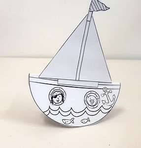 Rocking Paper Boat Craft: Printable Activity Kit (digital Download) - Etsy