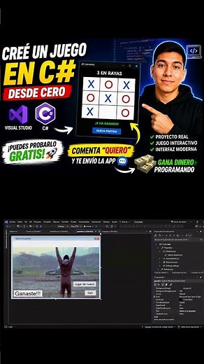 Creé un Juego Interactivo en C# y Tú También Puedes Ganar Dinero Programando
