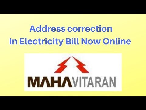 address correction/change in electricity bill