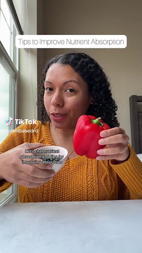 Here are some tips for absorbing more nutrients from your foods! If you've been subjected to a lot of fear-mongering on social media about anti-nutrients and not absorbing enough nutrients on a plant based diet, I've written a comprehensive article going over this and more. #nutrientdensemeals #nutritiontips #nutrientabsorption #plantbasednutrition My overachieving Virgo-self also made a PDF that you can reference just in case. But here is an abbreviated collection of tips that might help! 🫑 Ir