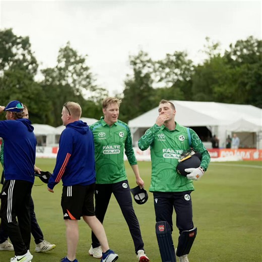 After the final ball! 💚#BackingGreen | #IREvIND | #failtesolar