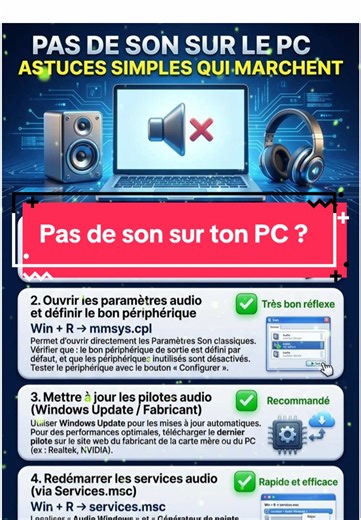 Résoudre les problèmes de son sur PC en 5 étapes