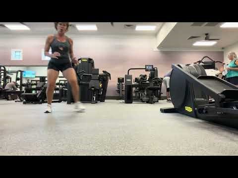 Lateral shuffle w crossbody floor touch