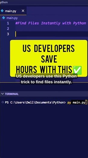 Python File Search Automation🔥|US Developers Python Tricks