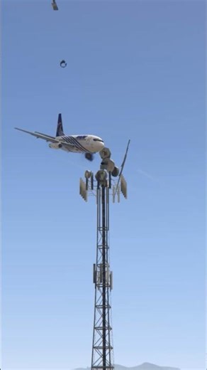 B-737 Collided With Tower One Wing Crashed On Highway Gtav