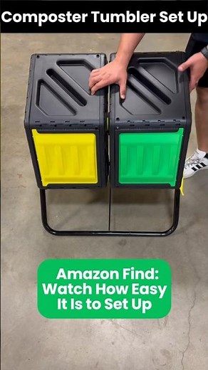 How to set up a composter tumbler at home #compost #backyard #garden #Miracle-Gro#gardening#tumbler