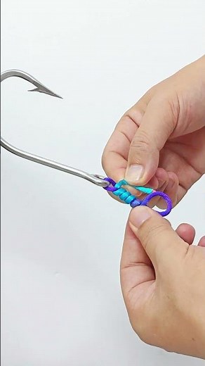 🐟最常见的鱼钩结🐟The most common fishhook knot.🐟