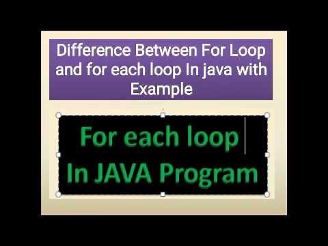 Difference Between for loop and for each loop in java