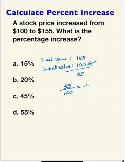 How To Calculate Percent Increase