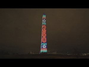 Watch: Full Washington Monument light show celebrating America's 250th year