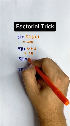 5! vs 5!! vs 5!!! vs 5!!!! Explained! 🤯 #shorts #math
